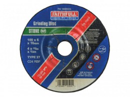 Faithfull Dep Centre Grind Disc 100x6x16 Stone £1.39